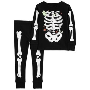 Carter’s 2-Piece Glow in the Dark Halloween Skeleton Top & Bottom Set